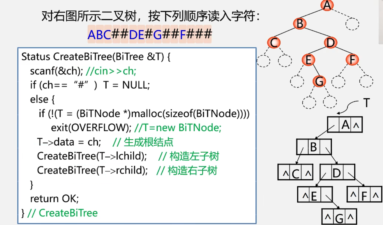 二叉树的建立